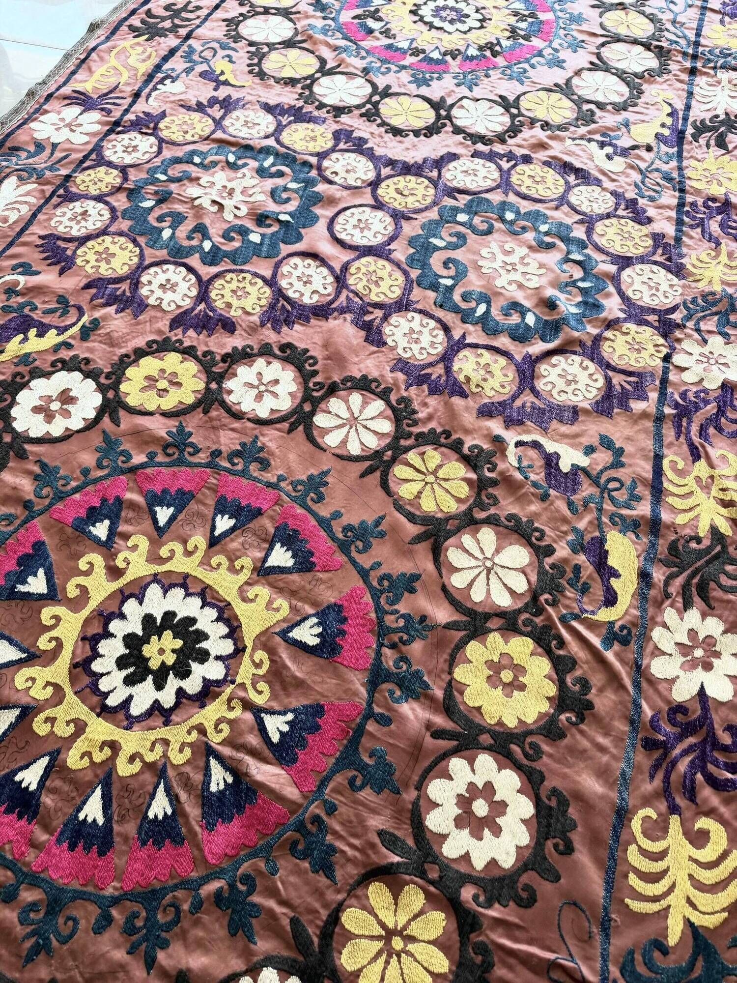 Vintage hand-embroidered tablecloth 135x280 cm