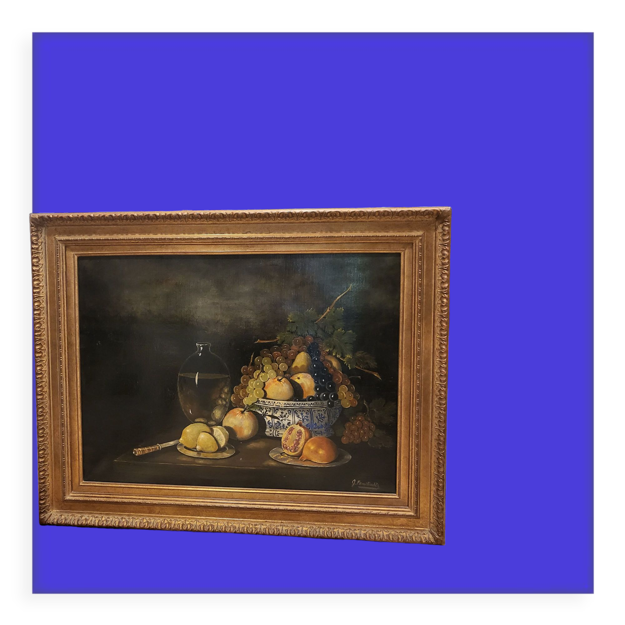 Oil on canvas "fruits"