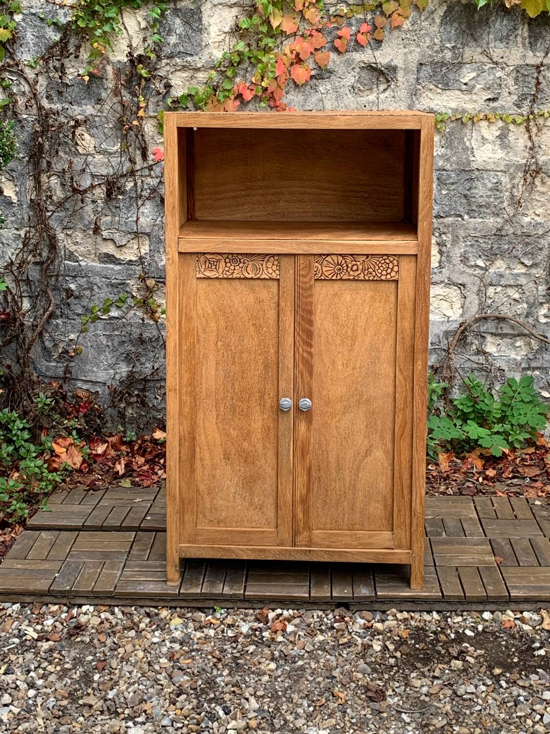 Buffet parisien art déco bois brut 1930