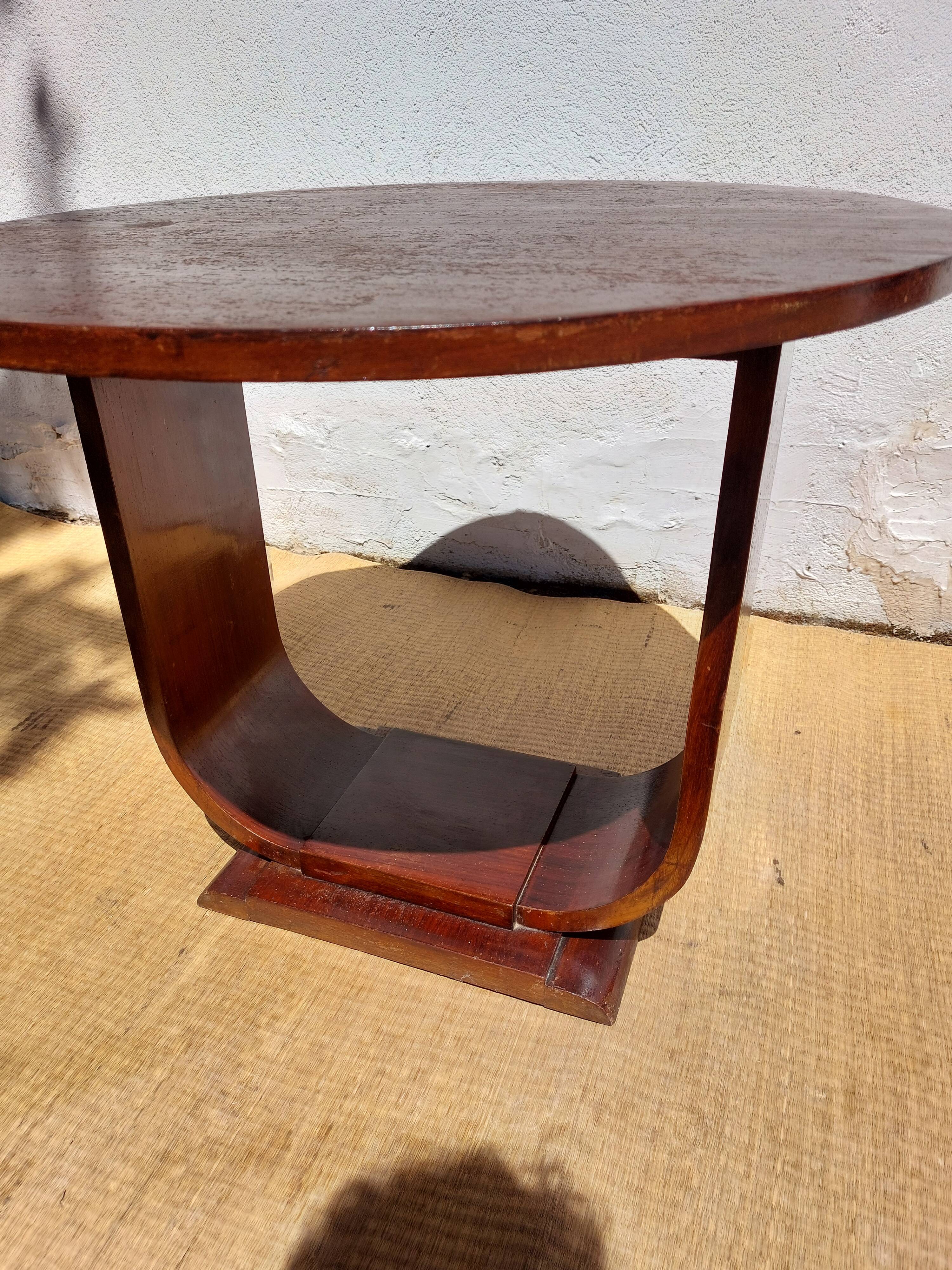 round pedestal table, Art Deco