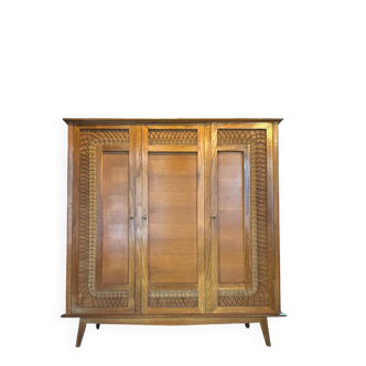 Vintage wicker wardrobe