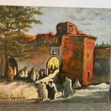 Orientalist hinge signed