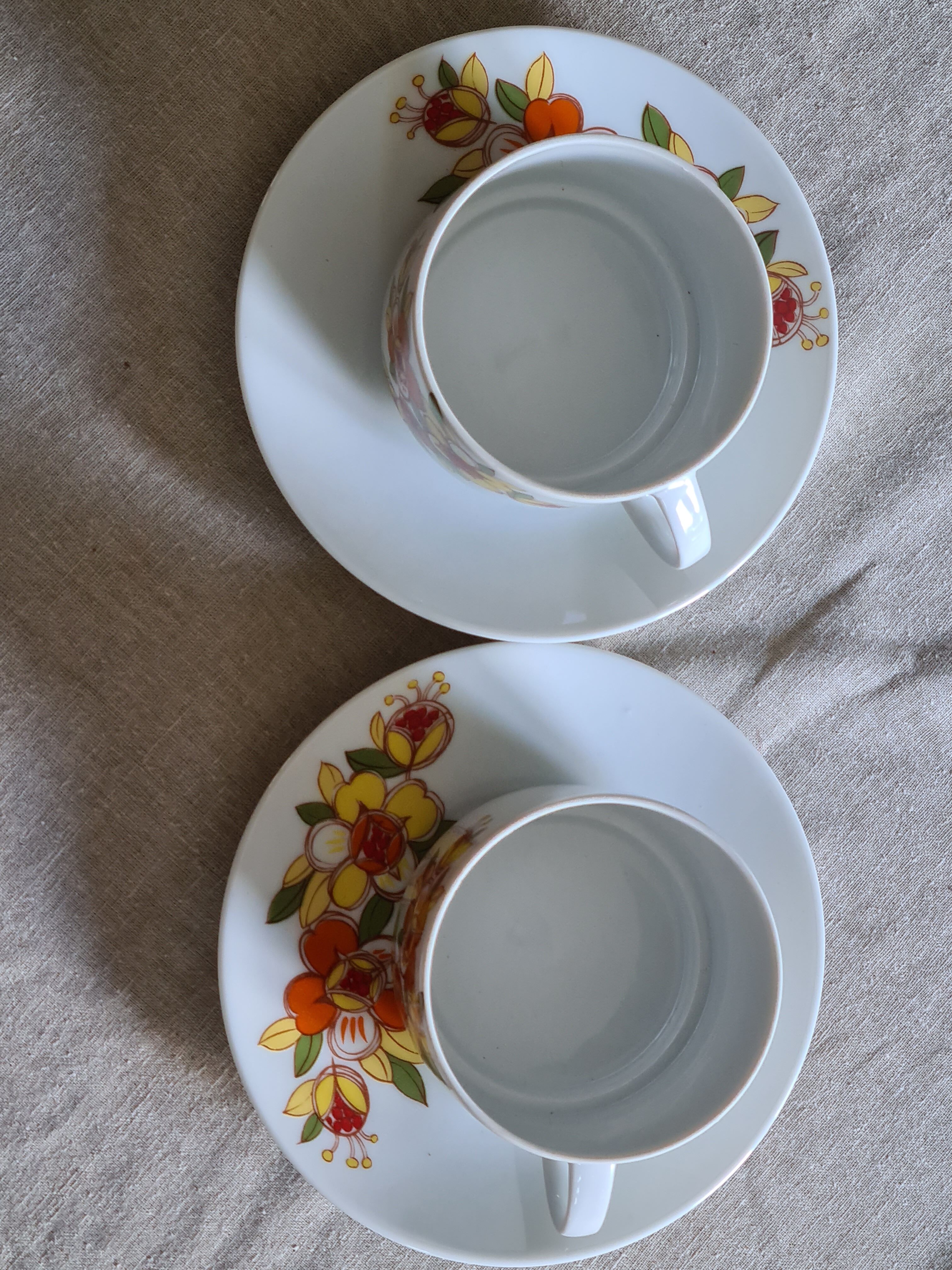 Vintage porcelain breakfast service