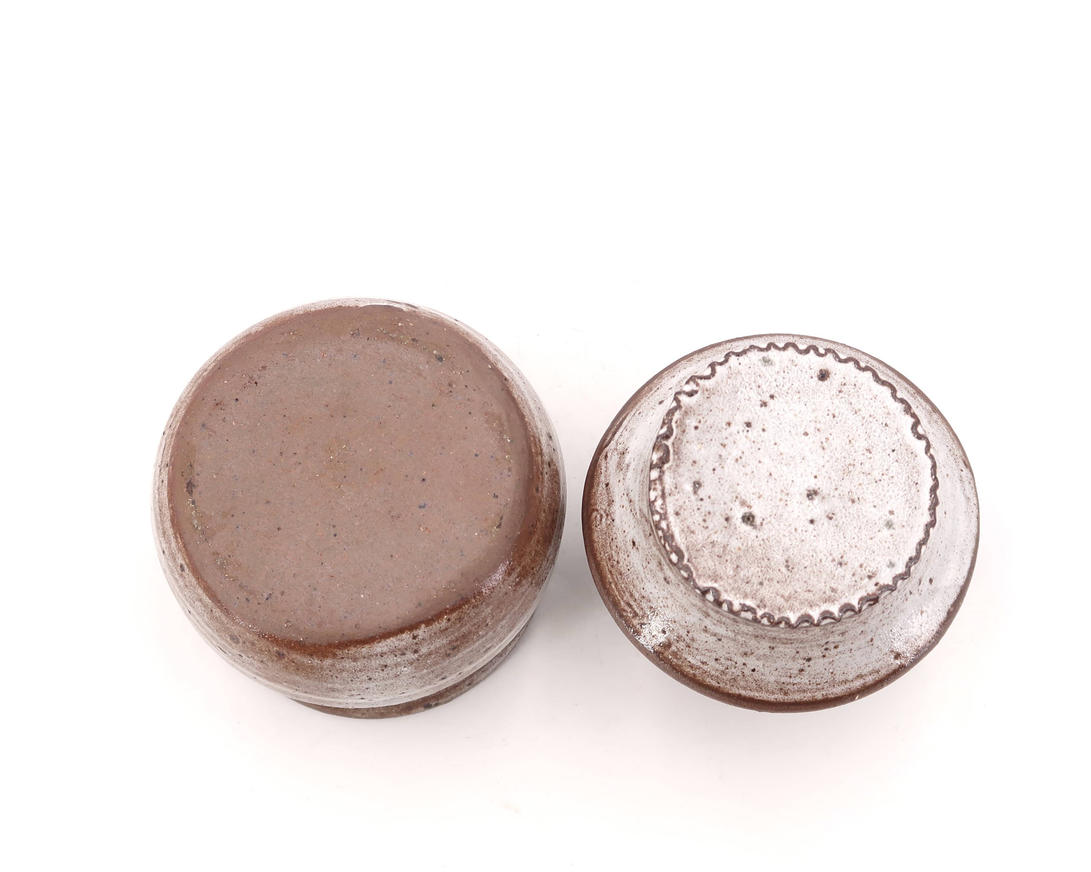 Stoneware butter dish by Jeanne and Norbert Pierlot, 1960s