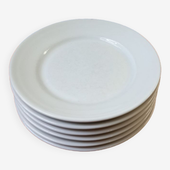 Lot de 6 assiettes en porcelaine FD chauvigny