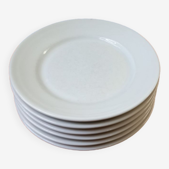 Set of 6 porcelain plates FD chauvigny