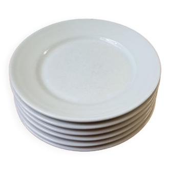 Set of 6 porcelain plates FD chauvigny