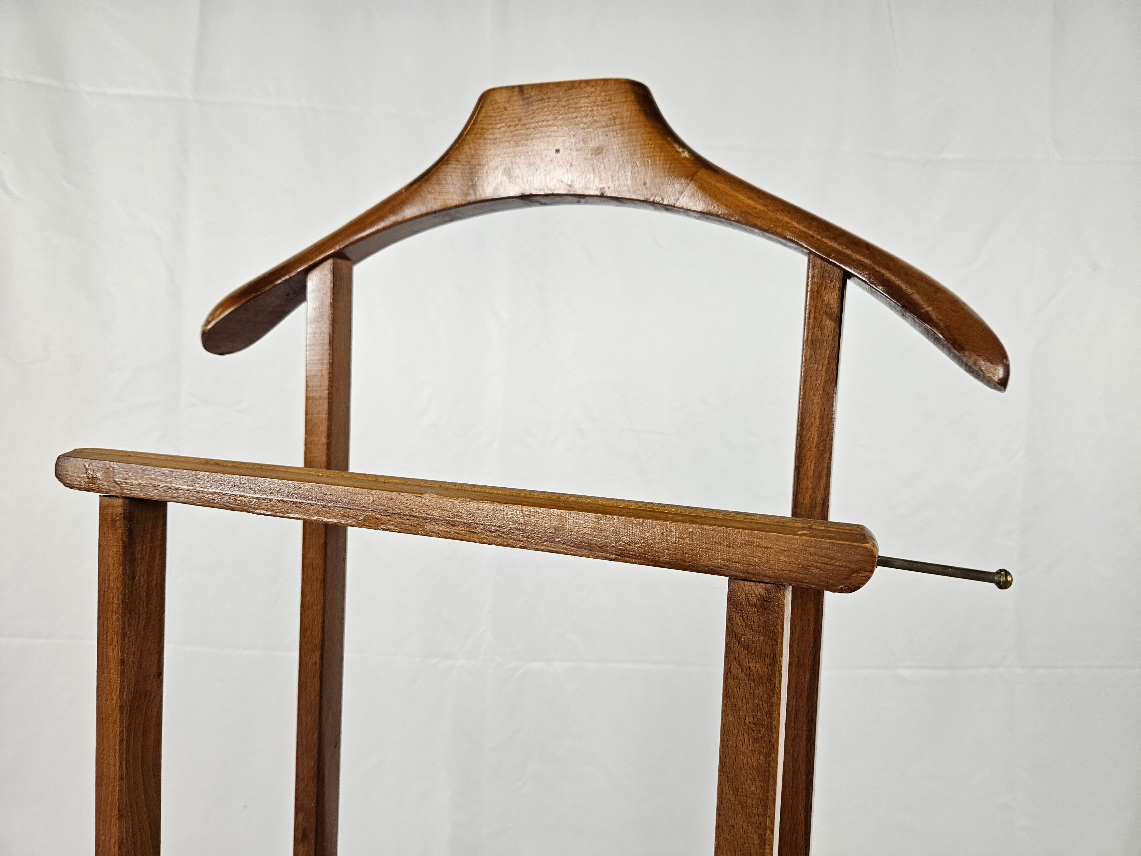 Valet vintage en bois années 1980
