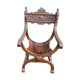 Former curulle chair says dagobert carved wood