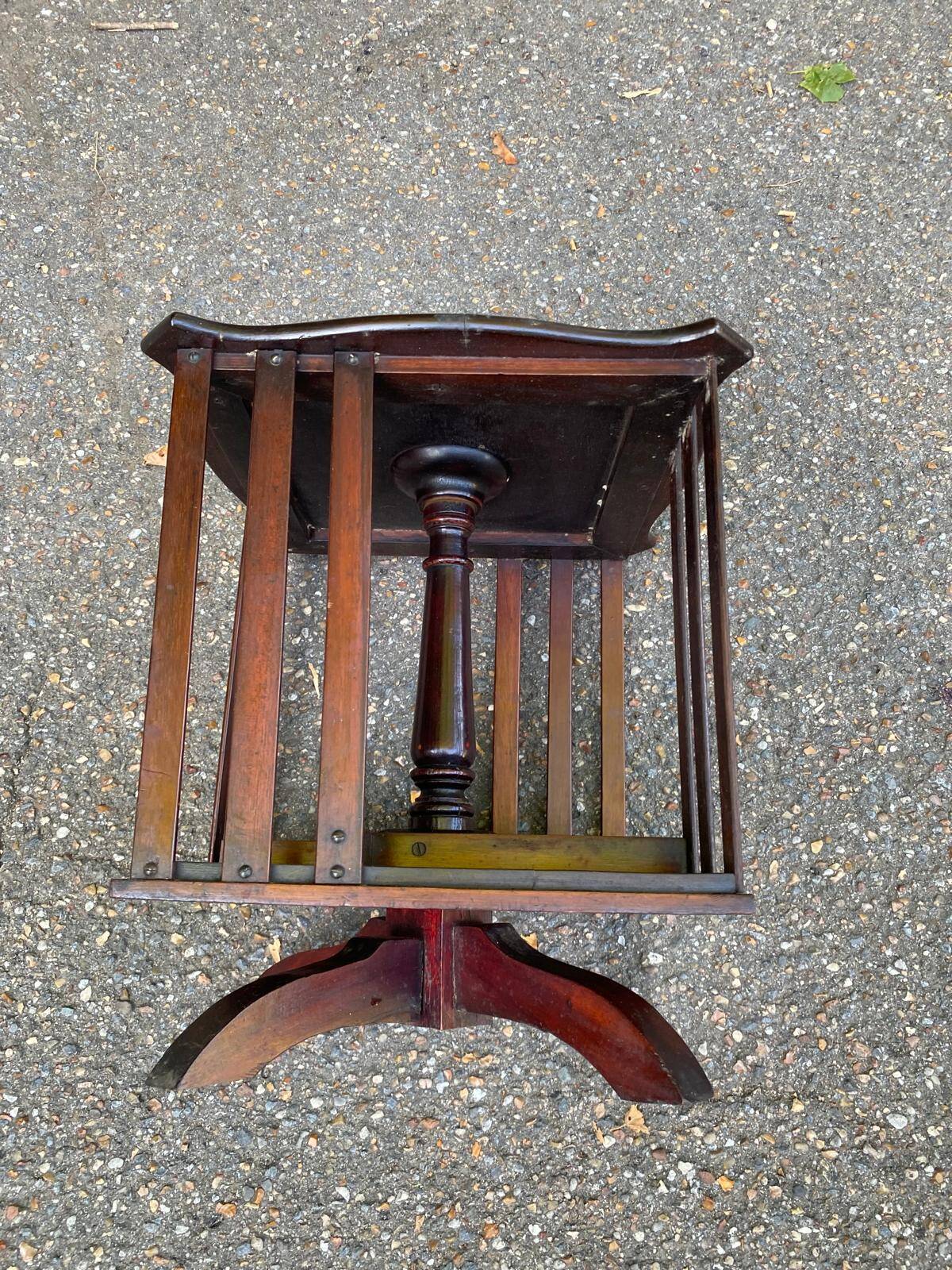 18th century rotating table bookcase on foot