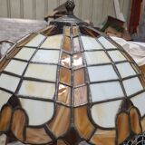 Empire lamp in bronze and marble, large size 70x43, 6kg, and a superb lampshade.
