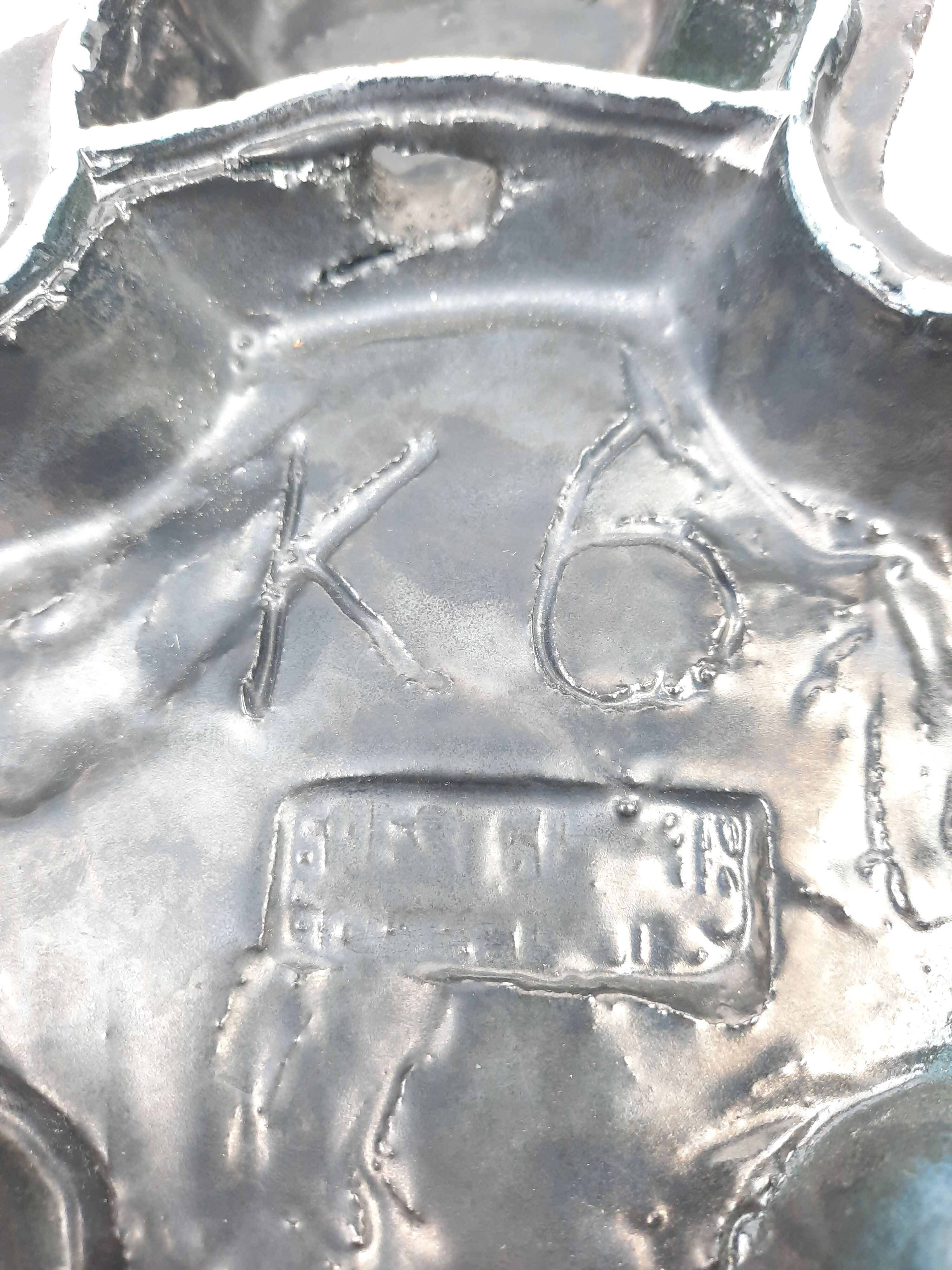 Art deco roger guérin bouffiloux ceramic cross