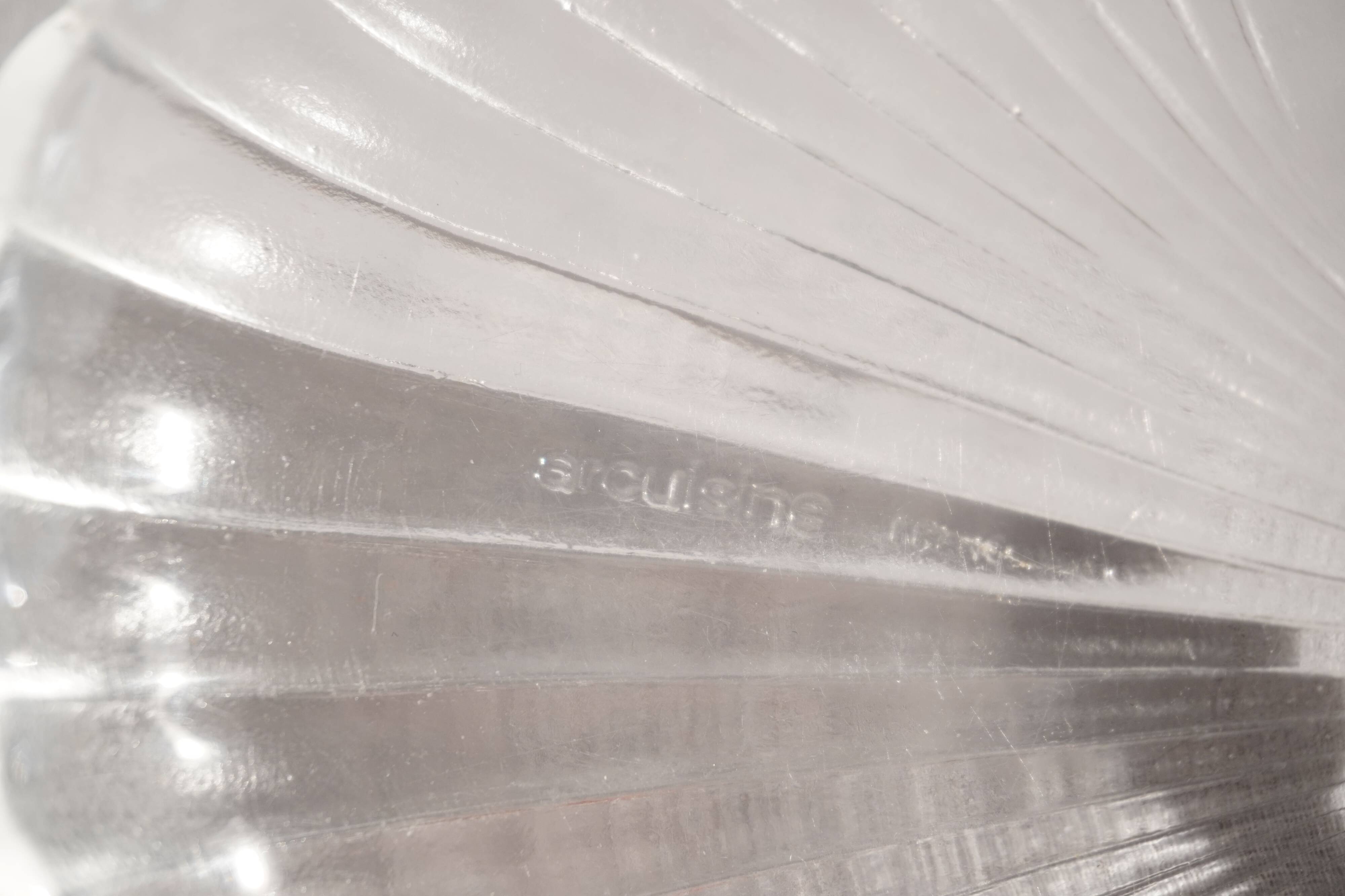 Glass scallop shell dish, Arcuisine France