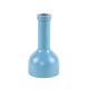 Wooden candlestick with blue enamel accent, Danish design from the 1970s,