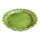 Green glazed ceramic tart dish