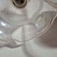 Luminaire applique vintage metal effet vieilli globe en verre avec dessins fleurs