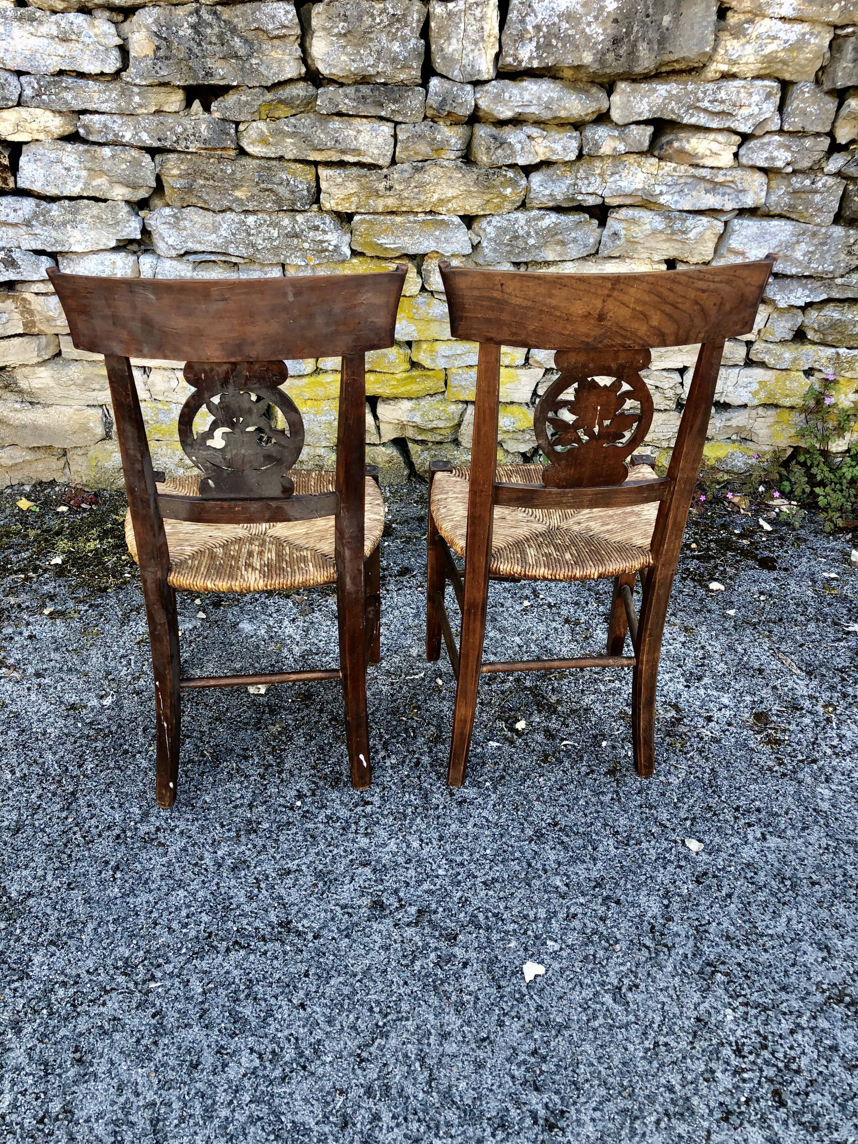Pair of chairs early 19th century restoration