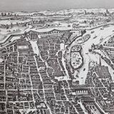Vintage reproduction, Lutetia Parisiorum Urbis, 1618, after Sebastian Munster, 105 x 73 cm