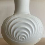 Trio of Op Art vases by KPM Germany in biscuit porcelain