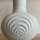 Trio of Op Art vases by KPM Germany in biscuit porcelain