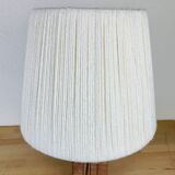 Brutalist lamp pink stoneware and wool lampshade