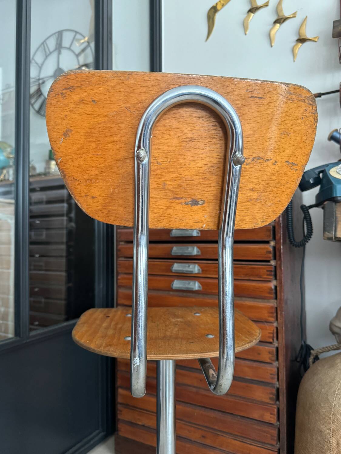 Old industrial workshop chair