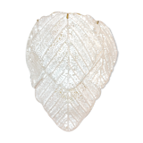 Wall sconce "Mazzega" with Murano glass leaves, Italy 1980