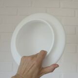 Set of 3 vintage sconces wood glass minimalist wall lamps flush mount light