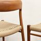 Mid-Century Model 75 Chairs in Teak by Niels O. Møller for J.L. Moller, 1950, Set of 2