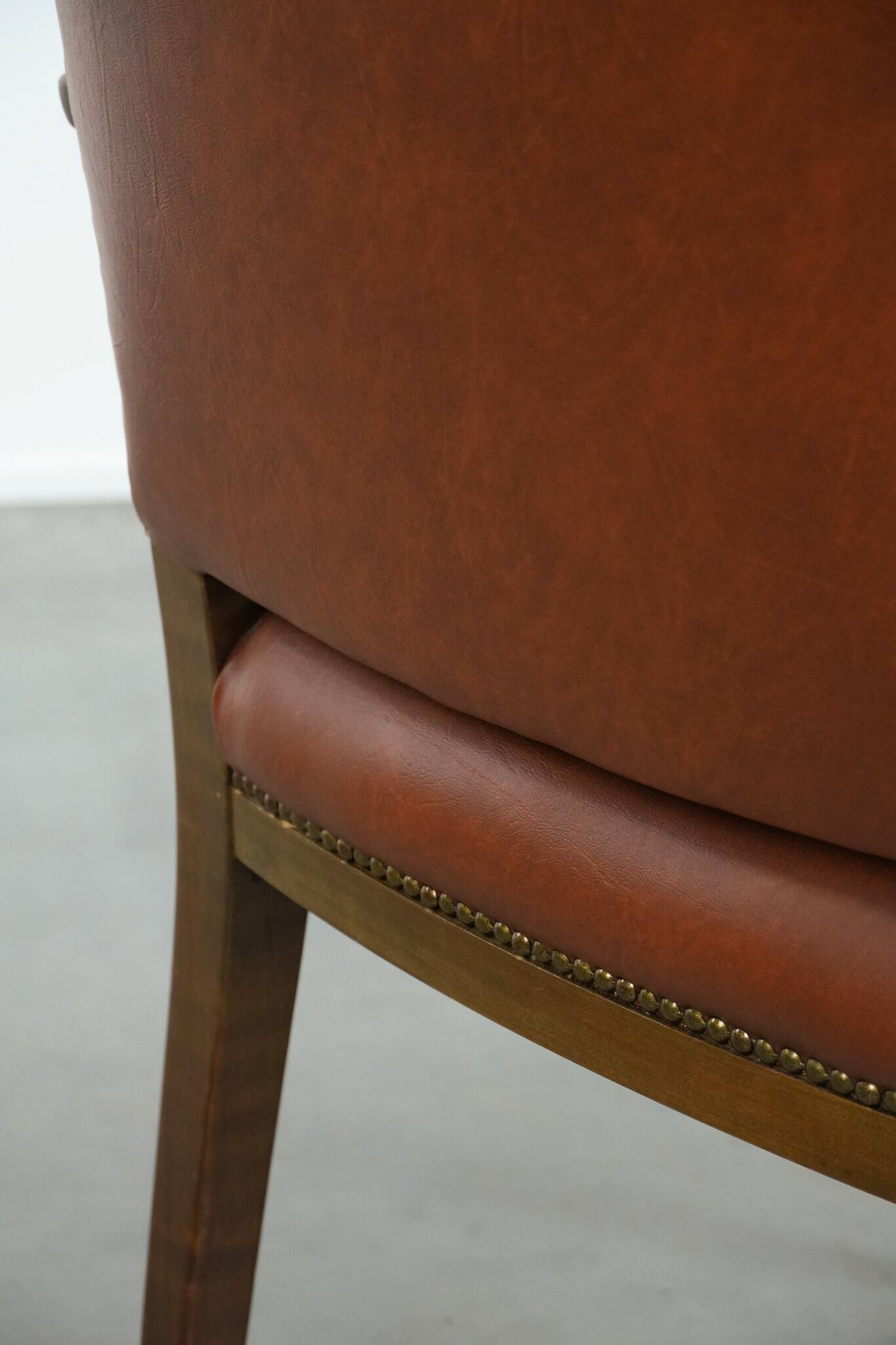 Vintage Scandinavian wooden and cowhide side/desk/chair from the 60s/70s