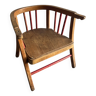 Chaise fauteuil Baumann en bois vintage