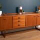 Retro teak 1960s long portwood mid century sideboard