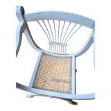 white Dagobert armchair with caning