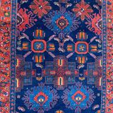 Tapis ancien persan Malayer couloir 109x525 cm