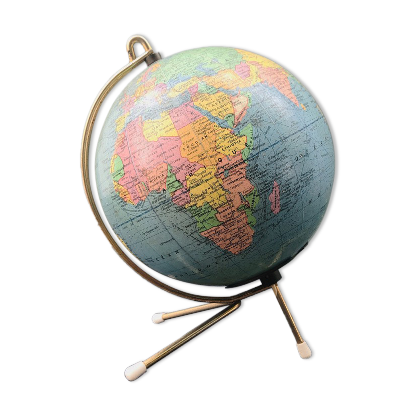 Globe terrestre lumineux ancien