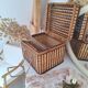 Vintage wicker suitcase