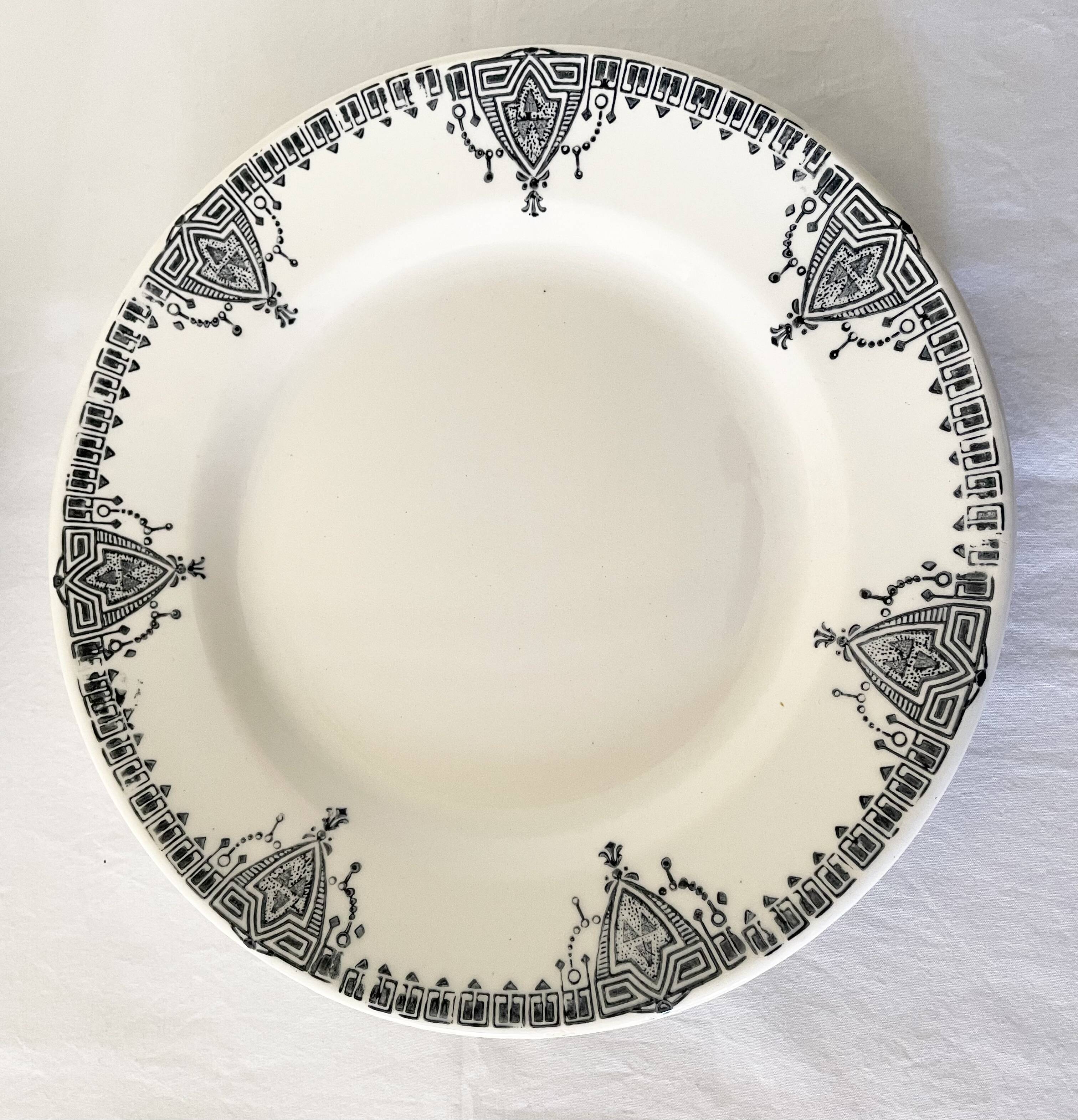 Flat ironstone plates bft 19th century