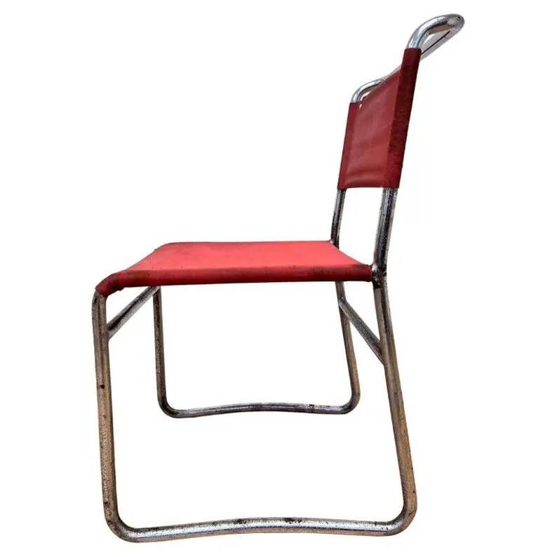 Tubular Steel Chrome Bauhaus Chair by Hynek Gottwald - 1930 (Eisengarn)
