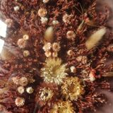 Domed glass frame vintage dried flowers