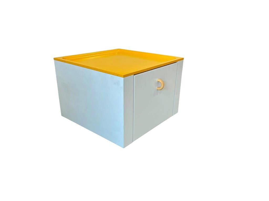 Side table/bar table/vintage yellow furniture on wheels