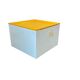 Side table/bar table/vintage yellow furniture on wheels