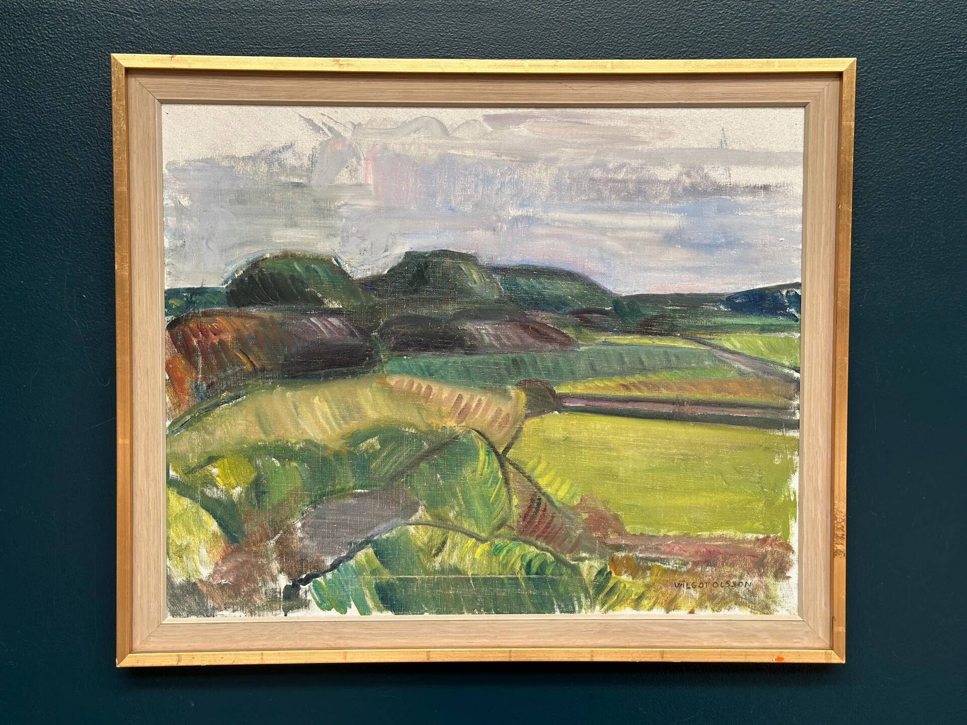 Swedish Oil on Canvas – “Orust” by Wilgot Olsson – Signed – Vintage