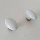 Pair of vintage door handles in porcelain and brass.