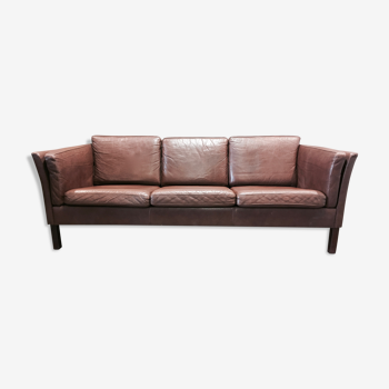 3-seater sofa all-brown brown Scandinavian design