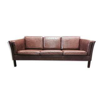 3-seater sofa all-brown brown Scandinavian design