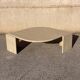 Coffee table in travertine marble design from the 80s
