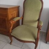 Fauteuil Voltaire en merisier