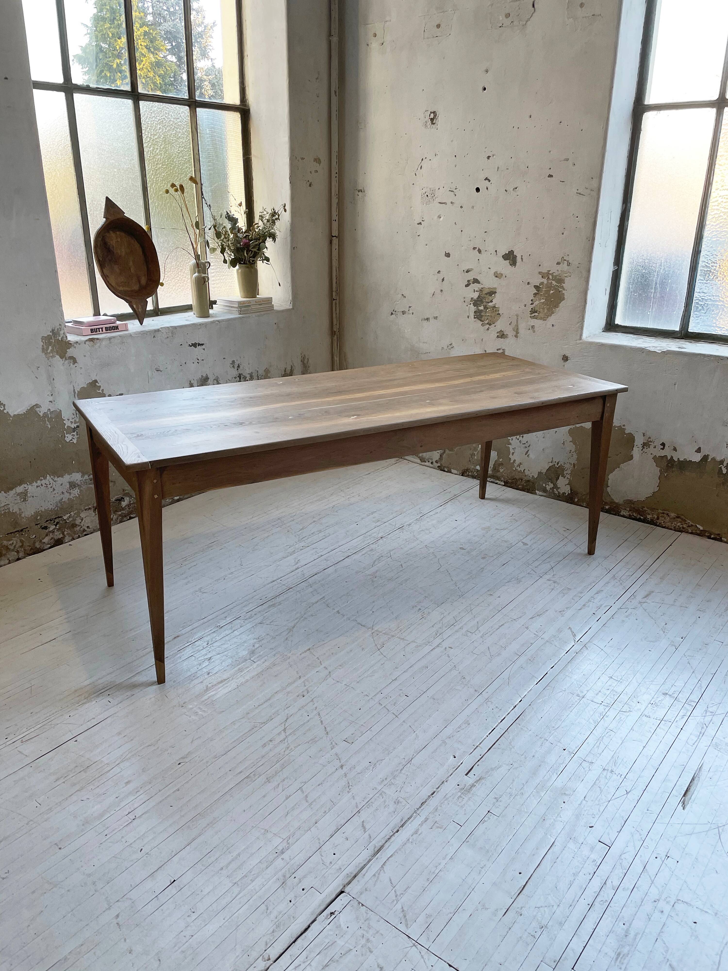 2m oak farm table