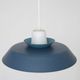 Glass Vos Belysning Danish design pendant hanging lamp with blue shades