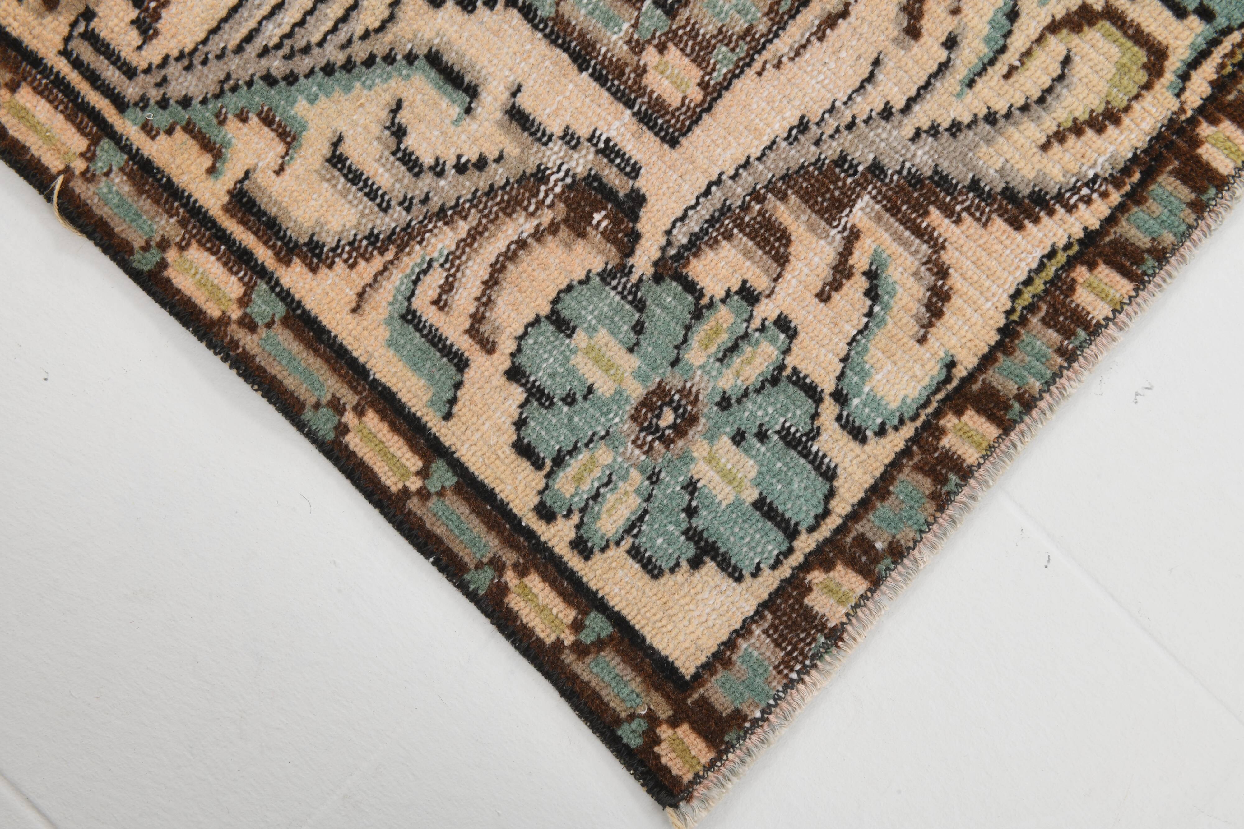 6x9 Teal Green & Brown Persian Rug, 173x270Cm